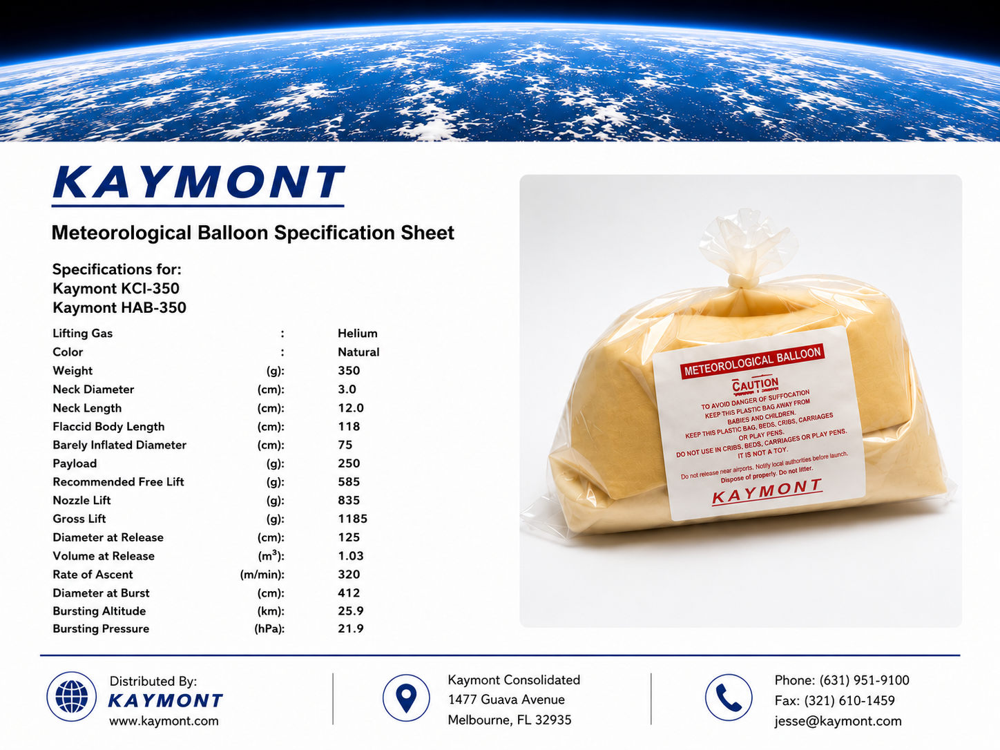 High Altitude Weather Balloons – HAB