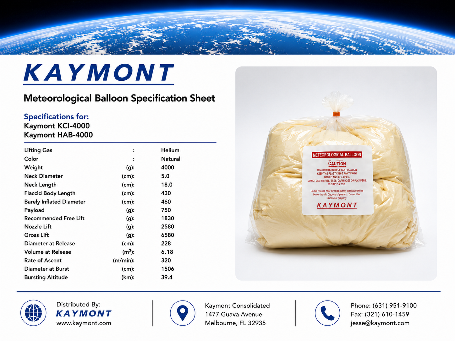 High Altitude Weather Balloons – HAB