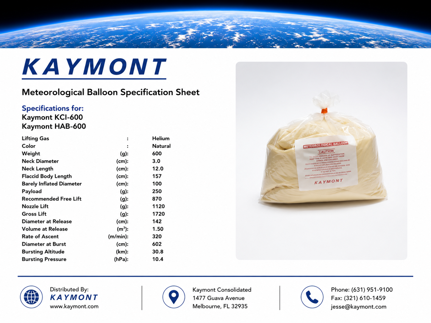 High Altitude Weather Balloons – HAB
