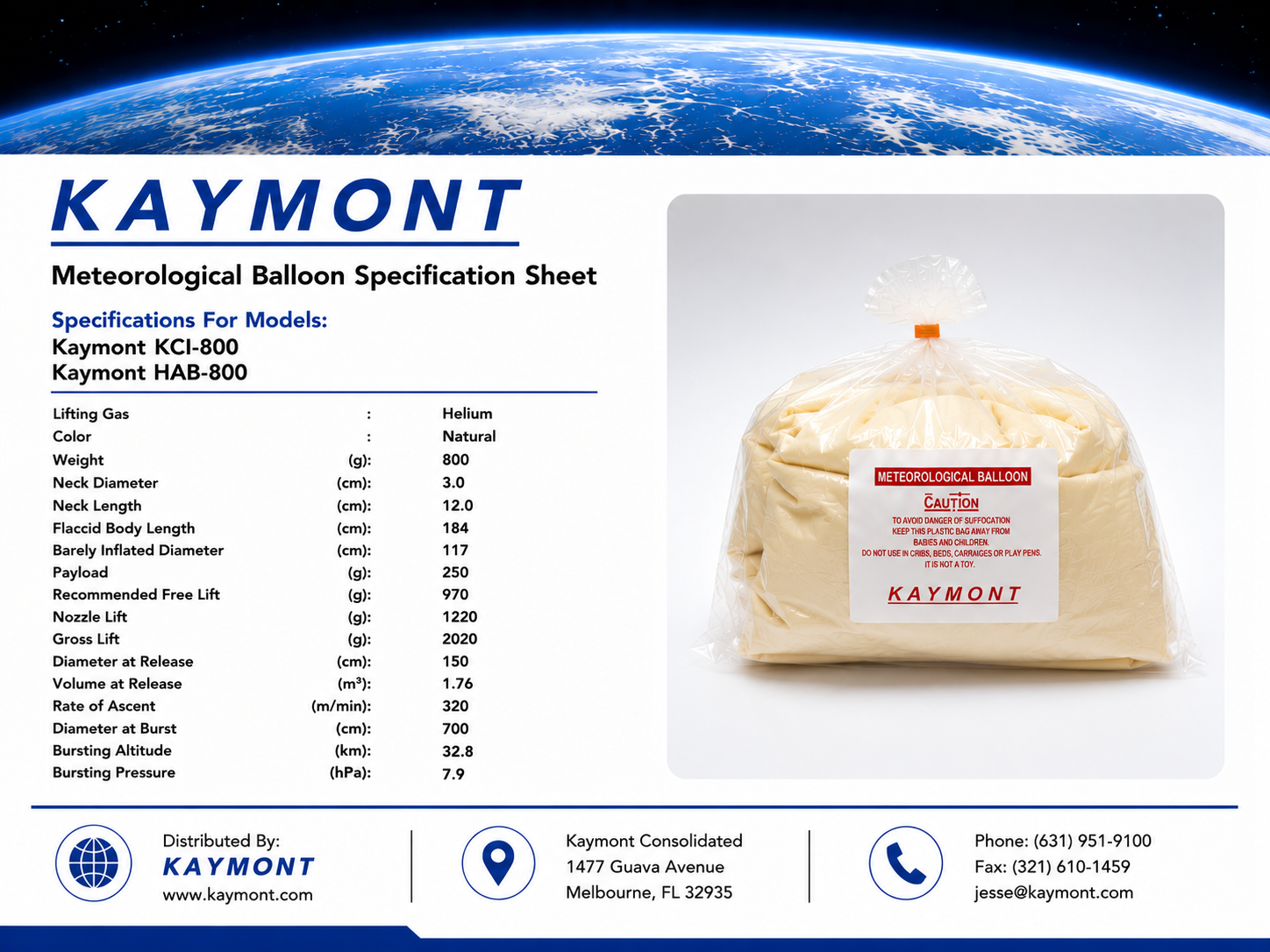 High Altitude Weather Balloons – HAB