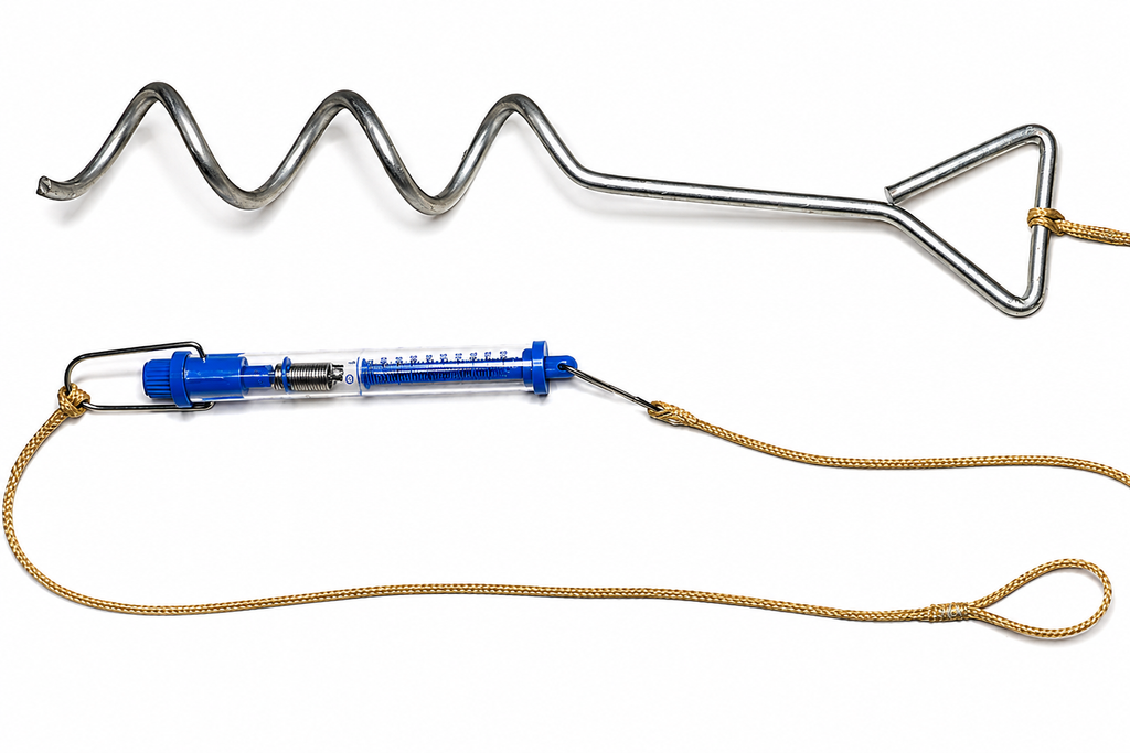 Weather Balloon Ground Screw and Scale