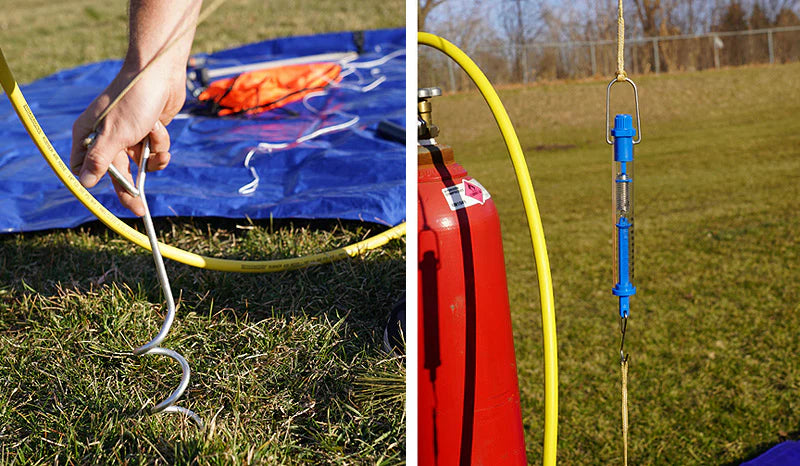 Weather Balloon Ground Screw and Scale